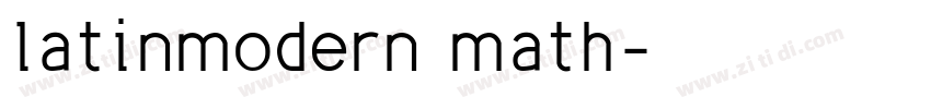 latinmodern math字体转换
